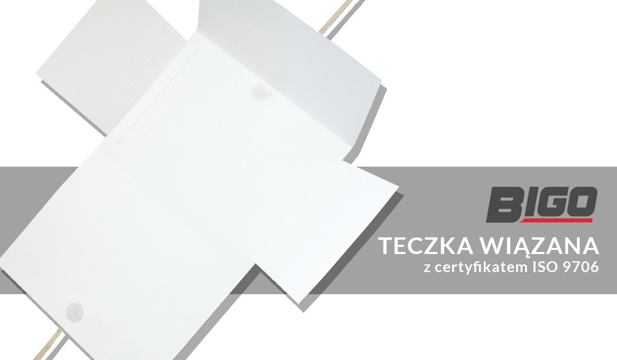 Bigo Teczka wiązana z certyfikatem ISO 9706